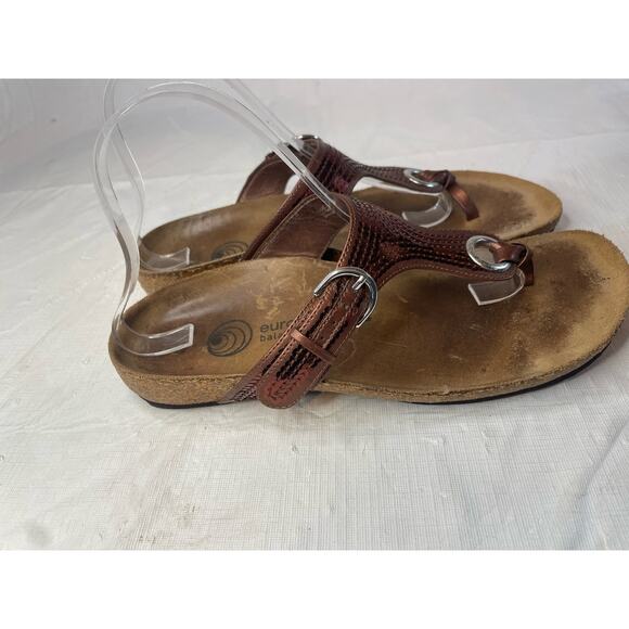 Euro Wellness Balance Sandals Brown Sequin GUC 8.5 Women's - Picture 3 of 7